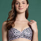 Leading Lady Women's Printed Lightly Padded Non Wired T-Shirt Bra | Full Coverage Everyday Bra [ BRA-4092-1 ]