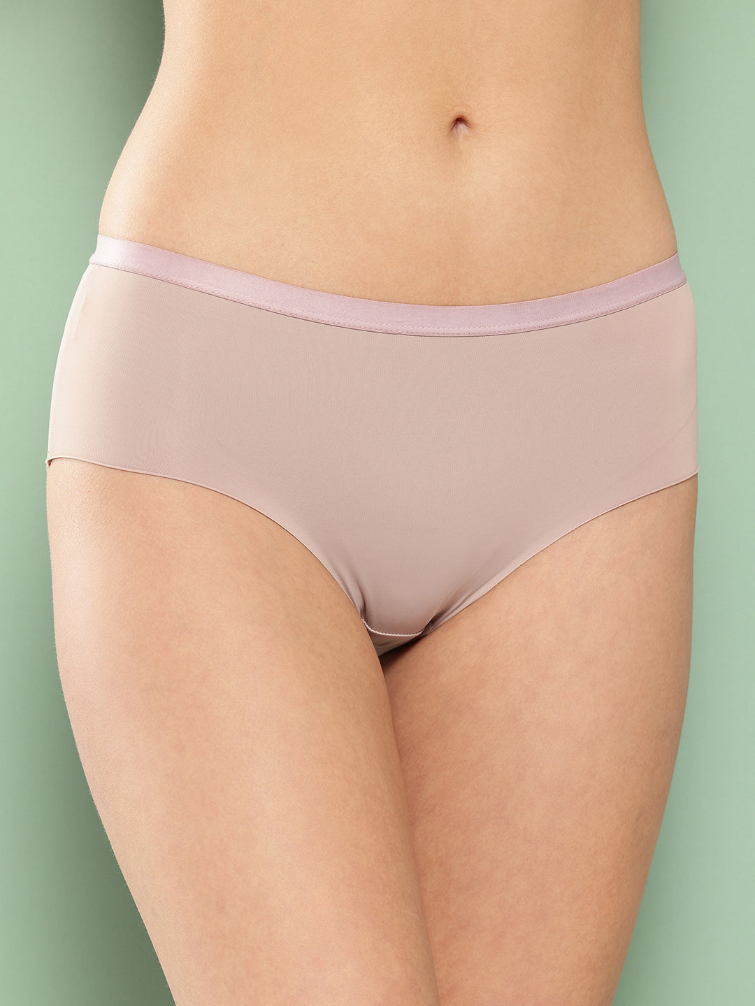 Leading Lady Women's Solid Mid Rise Hipster Brief