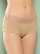 Leading Lady Women's Solid Mid Rise Hipster Brief