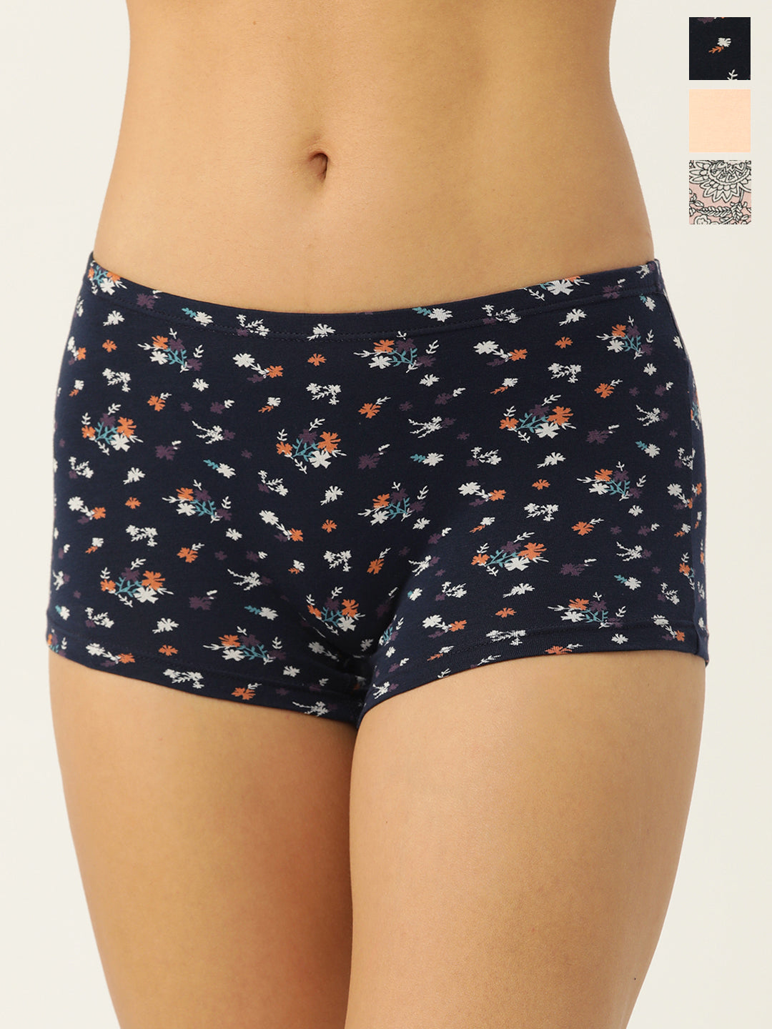 LEADING LADY Women’s Printed Mid-Rise BoyShort Brief Pack Of 3 | JOY-PR-31-3 |