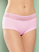 Leading Lady Women's Solid Mid Rise Hipster Brief