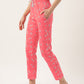 Women's Printed Cotton Coral Lounge Pants | LDLW-2331-1 |