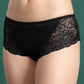 LEADING LADY Women’s Solid Pack of 2 Mid-Rise Laced Hipster Briefs | PN2587-BK-SKN-2 |