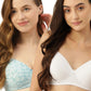 Leading Lady Women's Pack of 2 Solid & Printed T-Shirt Bra with Full Coverage and Non Wire [ BRA-4008-4056-2 ]