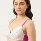 Leading Lady Women's Pack of 2 Solid & Printed T-Shirt Bra with Full Coverage and Non Wire [ BRA-4077-4047-2 ]