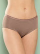 Leading Lady Women's Solid Mid Rise Hipster Brief