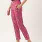 Women's Printed Cotton Pink Lounge Pants | LDLW-2332-1 |