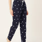 Women's Printed Cotton Navy Blue Lounge Pants | LDLW-2327-1 |