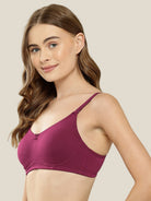 Maroon T Shirt Bra