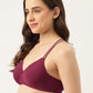 Leading Lady Women's Pack of 2 Solid & Printed T-Shirt Bra with Full Coverage and Non Wire [ BRA-4074-4079-2 ]