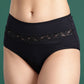 LEADING LADY Women’s Solid Pack of 2 High-Rise Laced Hipster Briefs | PN3216-BK-SKN-2 |