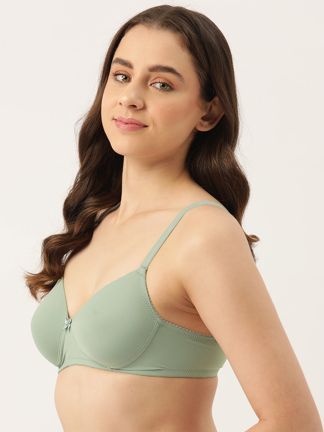 Leading Lady Women's Pack of 2 Solid & Printed T-Shirt Bra with Full Coverage and Non Wire [ BRA-4009-4048-2 ]