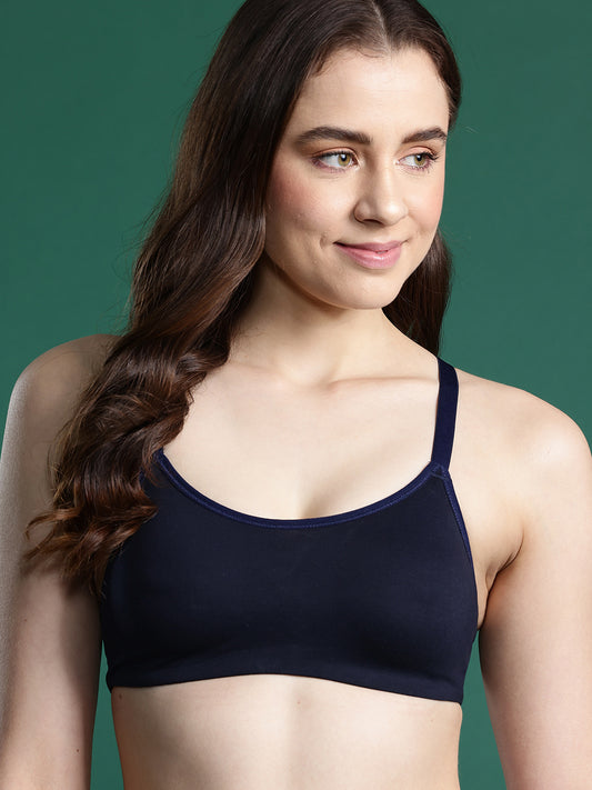 Women's Solid Lightly Padded Sports Bra | BRA-11005-1 |