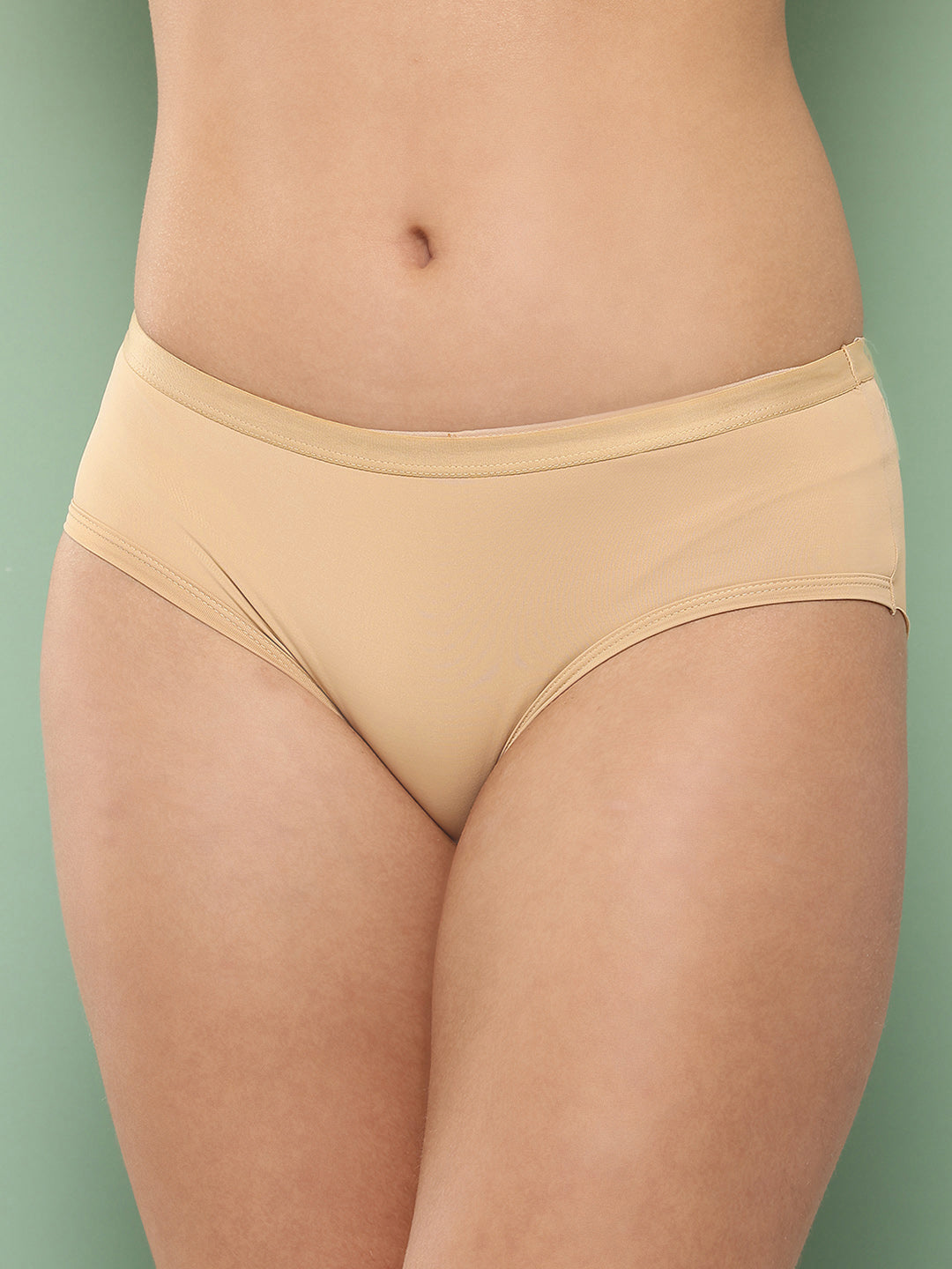 Women's Solid Mid Rise Hipster Brief (Pack of 3)