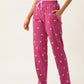 Women's Printed Cotton Pink Lounge Pants | LDLW-2322-1 |