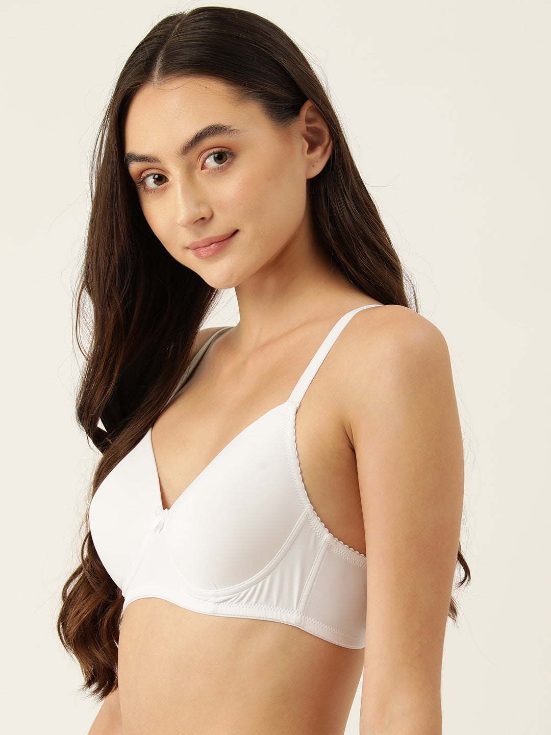 Leading Lady Women's Pack of 2 Solid & Printed T-Shirt Bra with Full Coverage and Non Wire [ BRA-4077-4056-2 ]