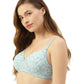 Leading Lady Women's Pack of 2 Solid & Printed T-Shirt Bra with Full Coverage and Non Wire [ BRA-4008-4056-2 ]