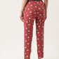 Women's Printed Cotton Rust Lounge Pants | LDLW-2333-1 |