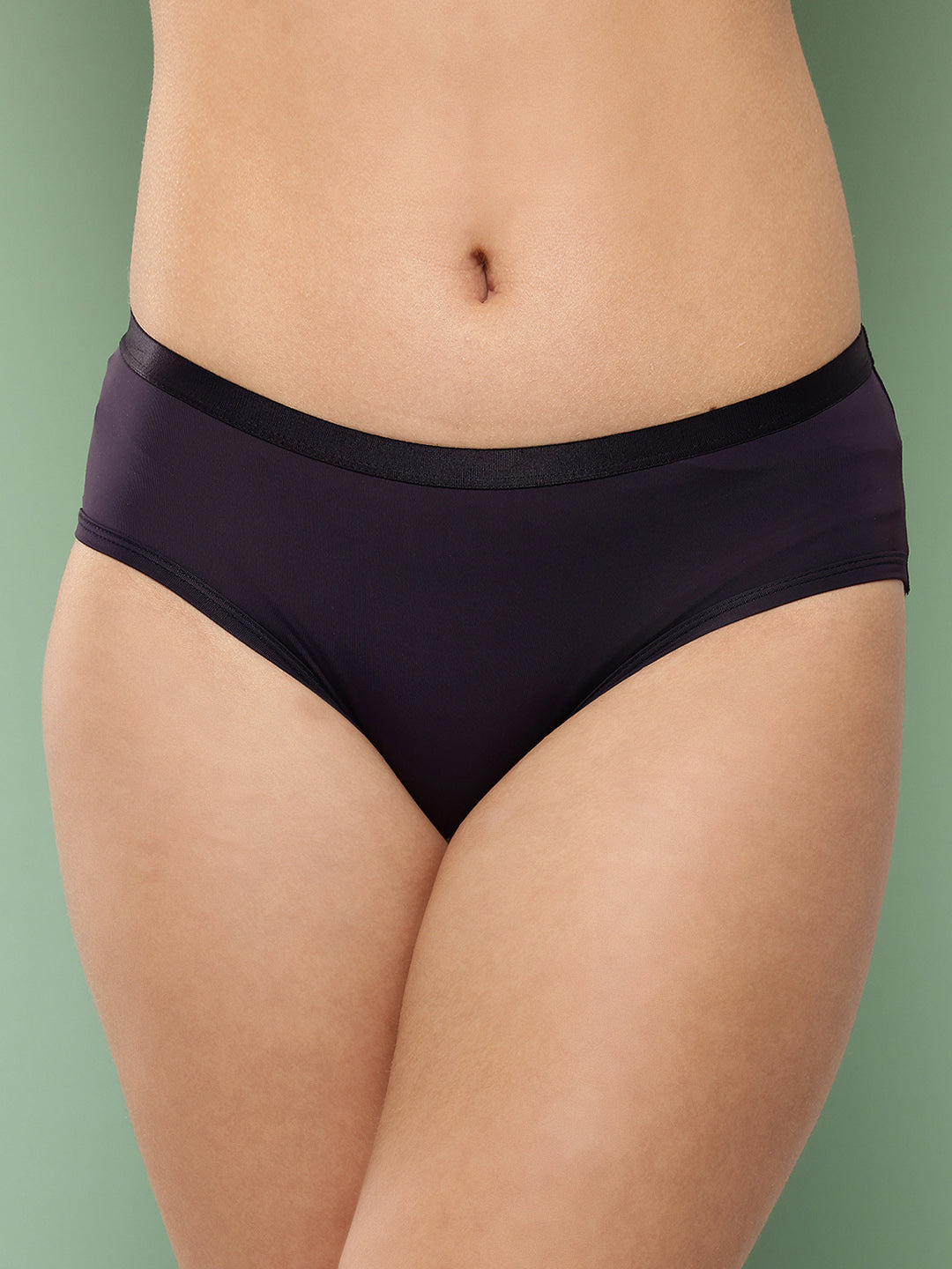 Women's Solid Mid Rise Hipster Brief (Pack of 3)