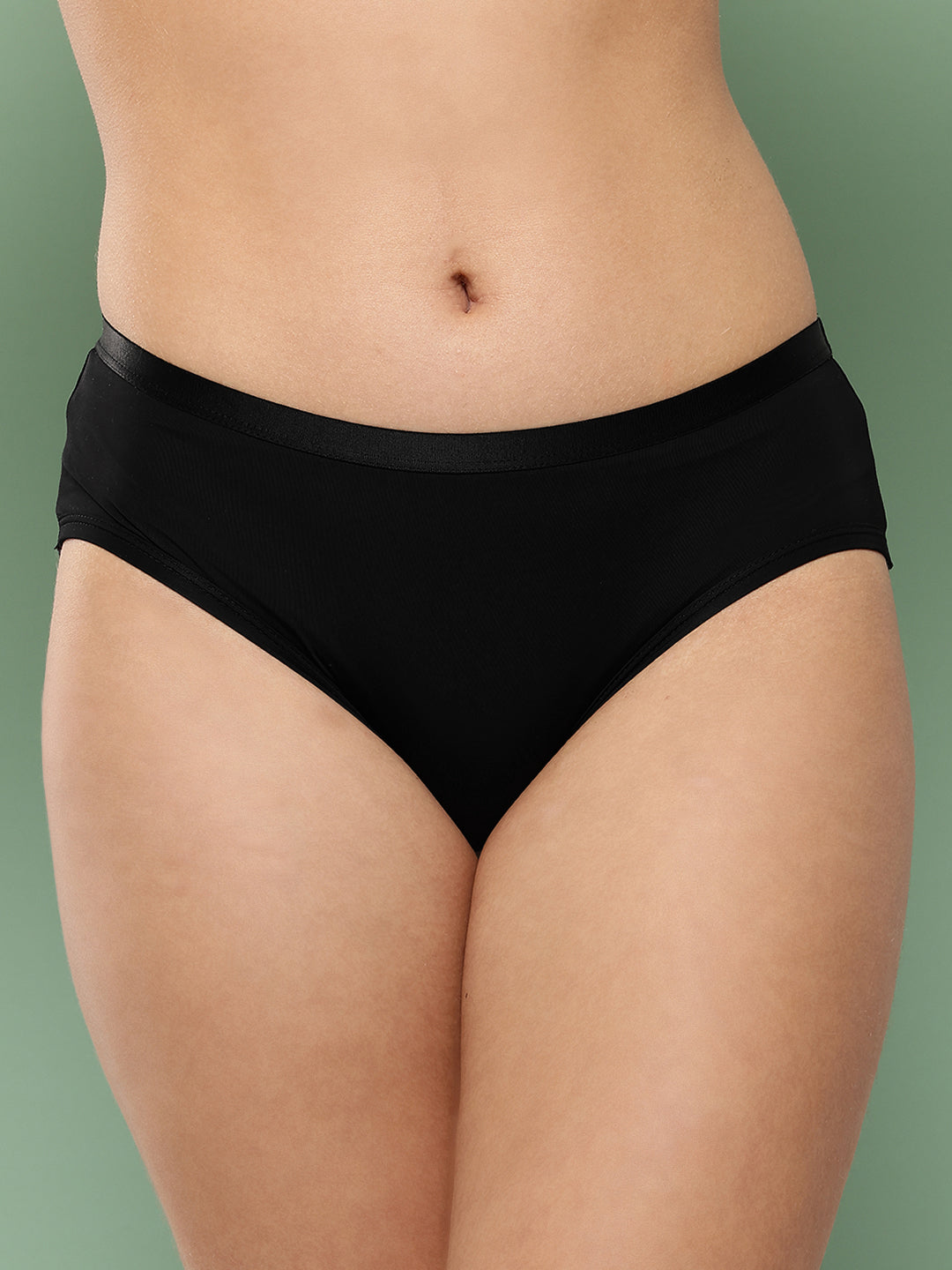 Women's Solid Mid Rise Hipster Brief (Pack of 3)