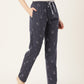 Women's Printed Cotton Navy Blue Lounge Pants | LDLW-2326-1 |