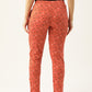 Women's Printed Cotton Orange Lounge Pants | LDLW-2335-1 |