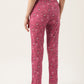 Women's Printed Cotton Pink Lounge Pants | LDLW-2332-1 |