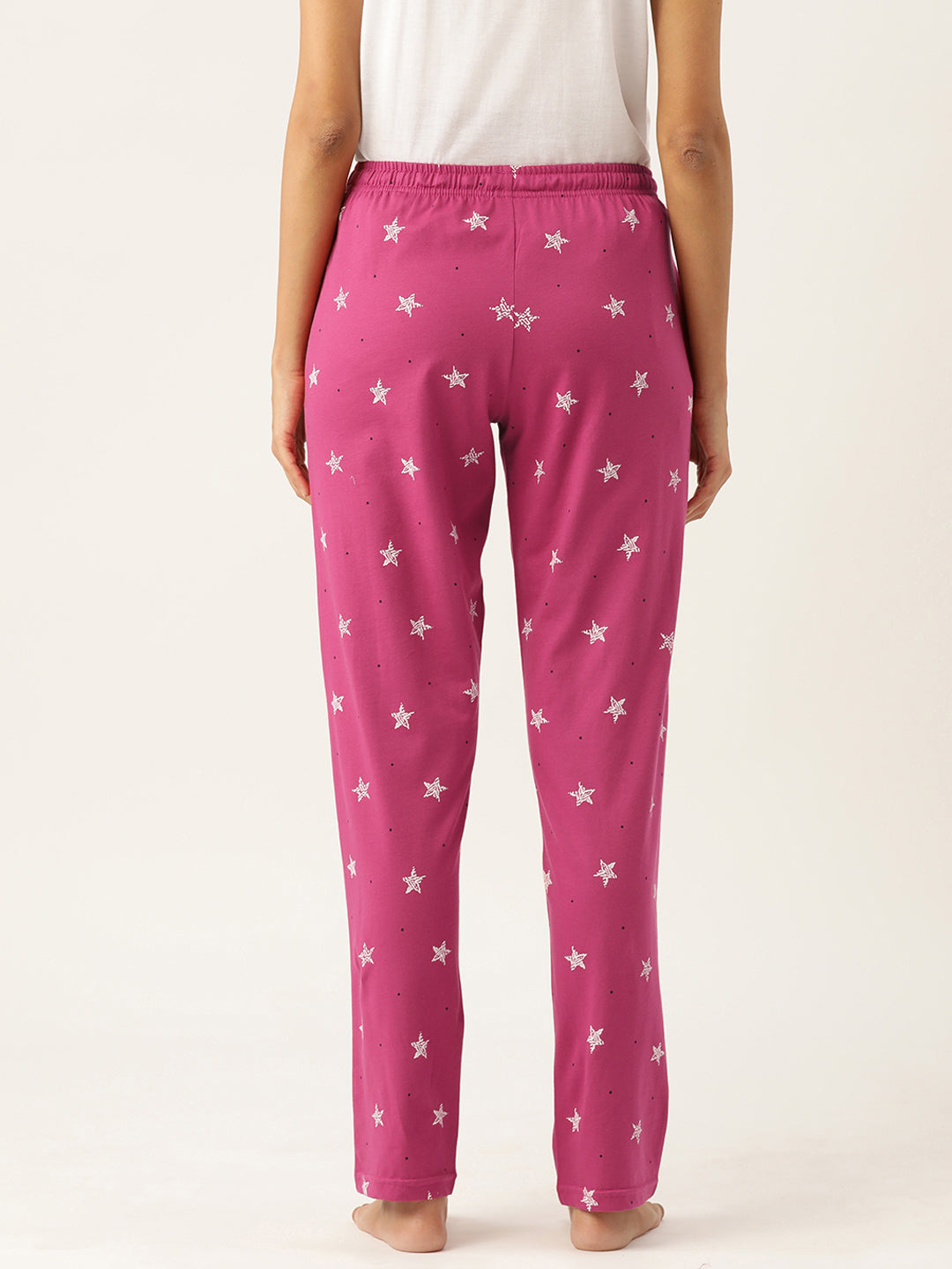 Women's Printed Cotton Pink Lounge Pants | LDLW-2322-1 |