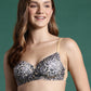 Leading Lady Women's Printed Lightly Padded Non Wired T-Shirt Bra | Full Coverage Everyday Bra [ BRA-4094-1 ]