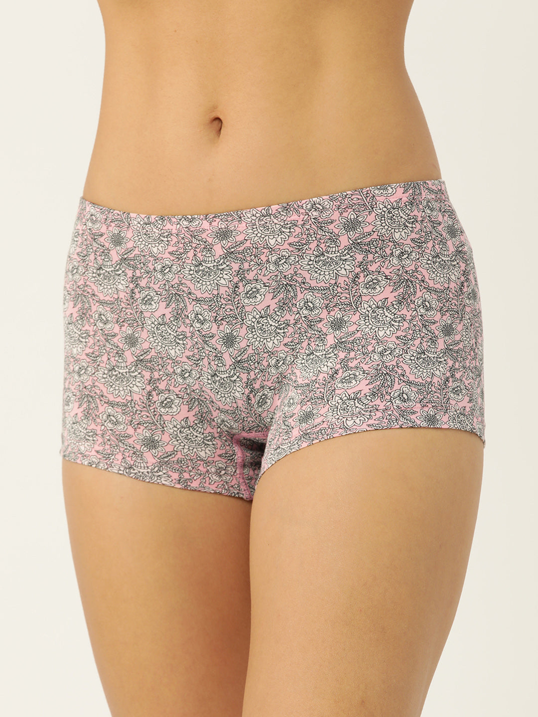 LEADING LADY Women’s Printed Mid-Rise BoyShort Brief Pack Of 3 | JOY-PR-31-3 |