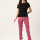 Women's Printed Cotton Pink Lounge Pants | LDLW-2332-1 |