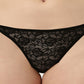 Women’s Printed Mid-Rise Thong Panty for Sexy Look | Midnight Black| TG-7003-1