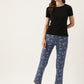 Women's Printed Cotton Navy Blue Lounge Pants | LDLW-2330-1 |