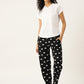 Women's Printed Cotton black Lounge Pants | LDLW-2323-1 |