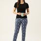 Women's Printed Cotton Blue Lounge Pants | LDLW-2337-1 |