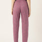 Women's Printed Cotton Mauve Lounge Pants | LDLW-2328-1 |