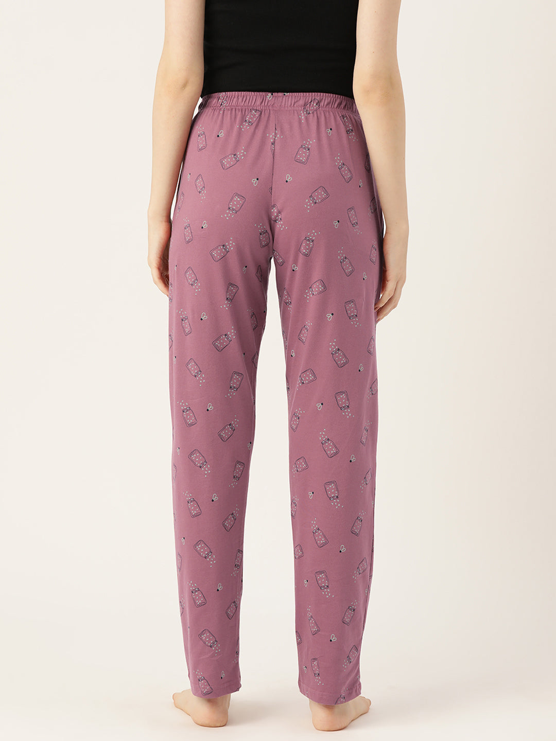 Women's Printed Cotton Mauve Lounge Pants | LDLW-2328-1 |