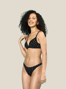 Leading Lady Women's Printed Cotton Lingerie Set (Black) | SET-TG-8004-2 | Leading Lady