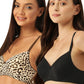 Leading Lady Women's Pack of 2 Solid & Printed T-Shirt Bra with Full Coverage and Non Wire [ BRA-4004-4057-2 ]