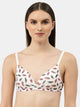 Women's Printed Lightly Padded Non-Wired Plunge Bra