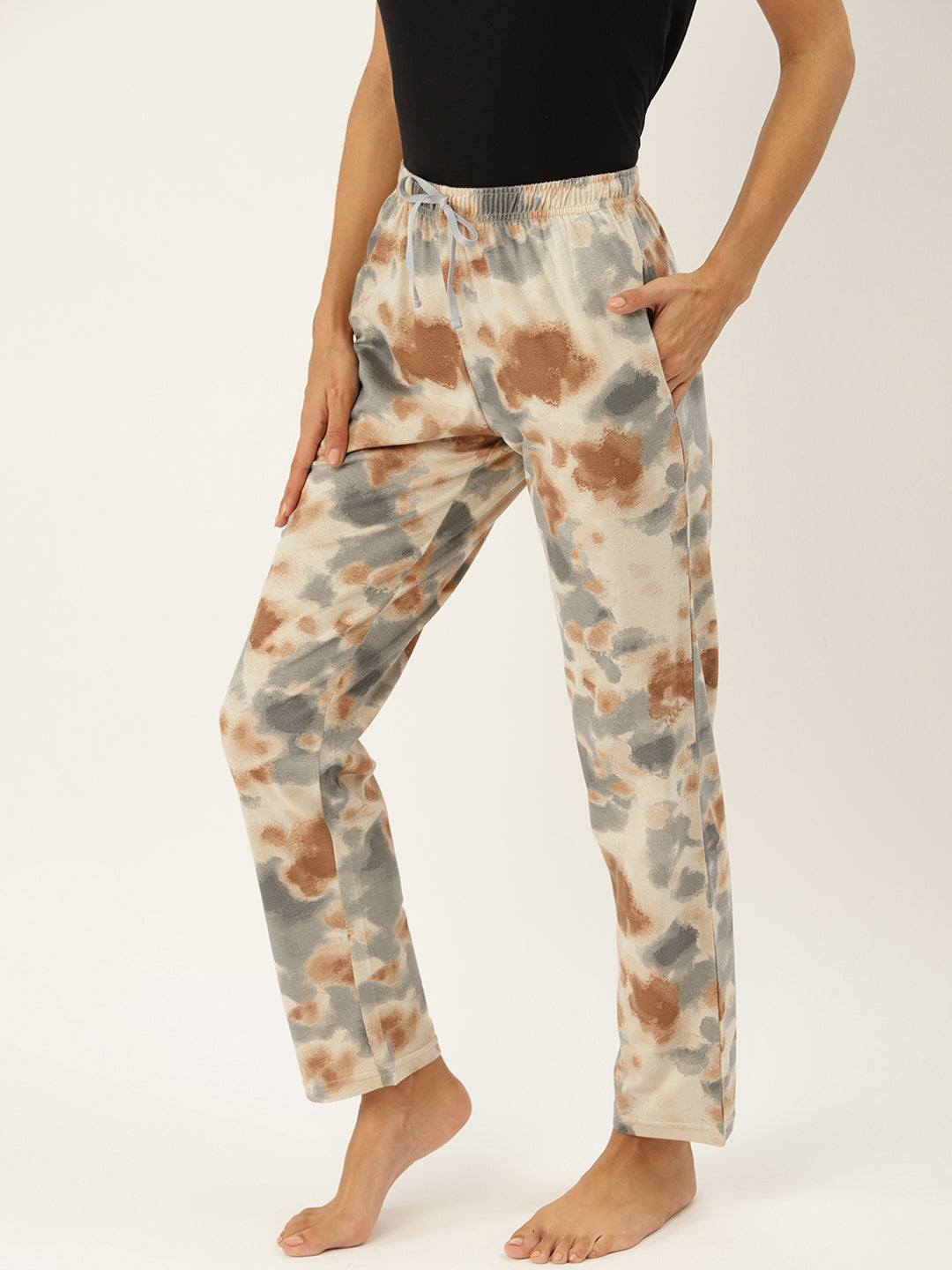 Women's Printed Cotton Peach Lounge Pants | LDLW-2318-1 | Leading Lady