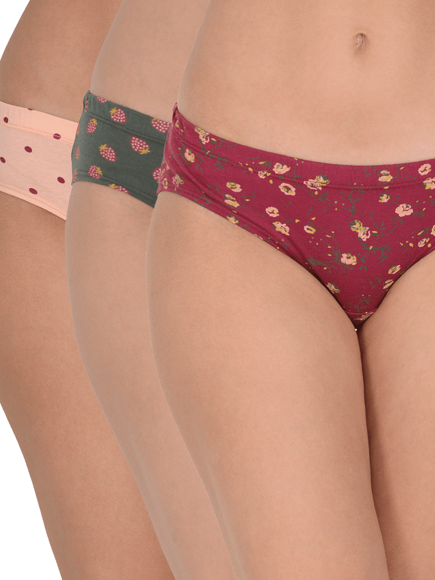 Women’s Printed Mid-Rise Hipster Panty | HP-P-9055-3 | Leading Lady