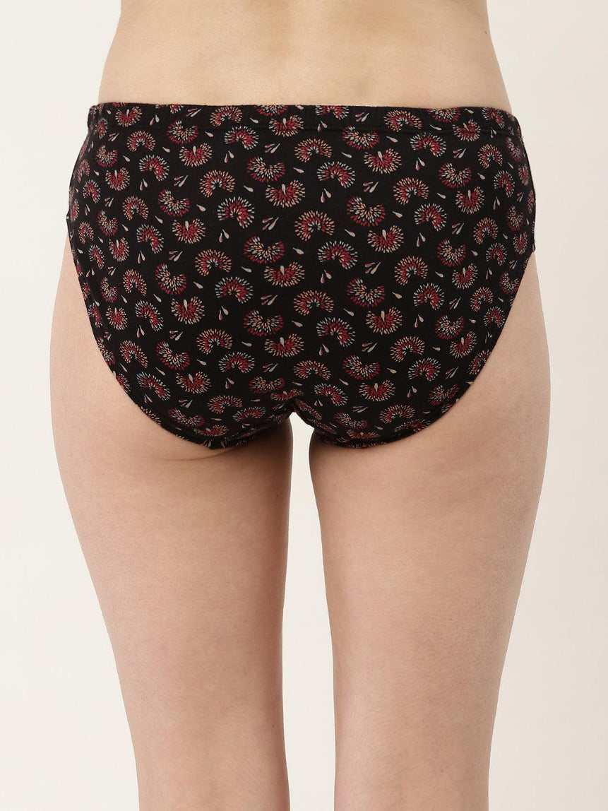 Women’s Printed Mid-Rise Hipster Panty | HP-P-9057-3 | Leading Lady