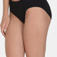 Women’s Solid Black Mid-Rise Hipster Brief | DP-100-BLK-1 | Leading Lady