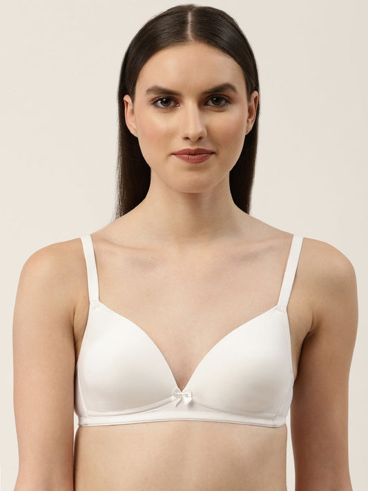 Women's Solid Lightly Padded Plunge Bra | BRA-8001-1 | Leading Lady