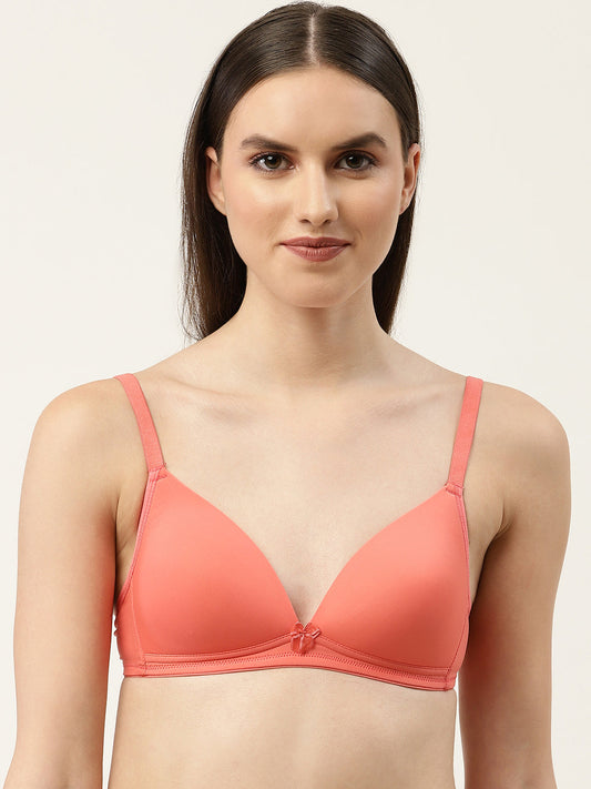 Women's Solid Lightly Padded Plunge Bra | BRA-8009-1 | Leading Lady