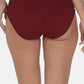 Women’s Solid Maroon Mid-Rise Hipster Brief | DP-100-MR-1 | Leading Lady