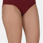 Women’s Solid Maroon Mid-Rise Hipster Brief | DP-100-MR-1 | Leading Lady