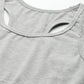 Women's Solid Non-Padded Sports Bra | SPB-4101-GREY-1 | Leading Lady