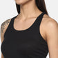 Women's Solid Pure Cotton Camisole with Racerback Style | SARA-BLK-1 | Leading Lady